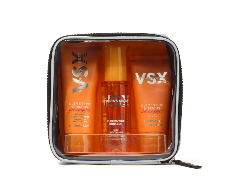 Set de viaje de 3 piezas con aroma a clementina y hibisco para sentirse energizado